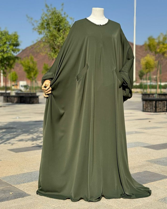 Olive Green Long Sleeve Abaya